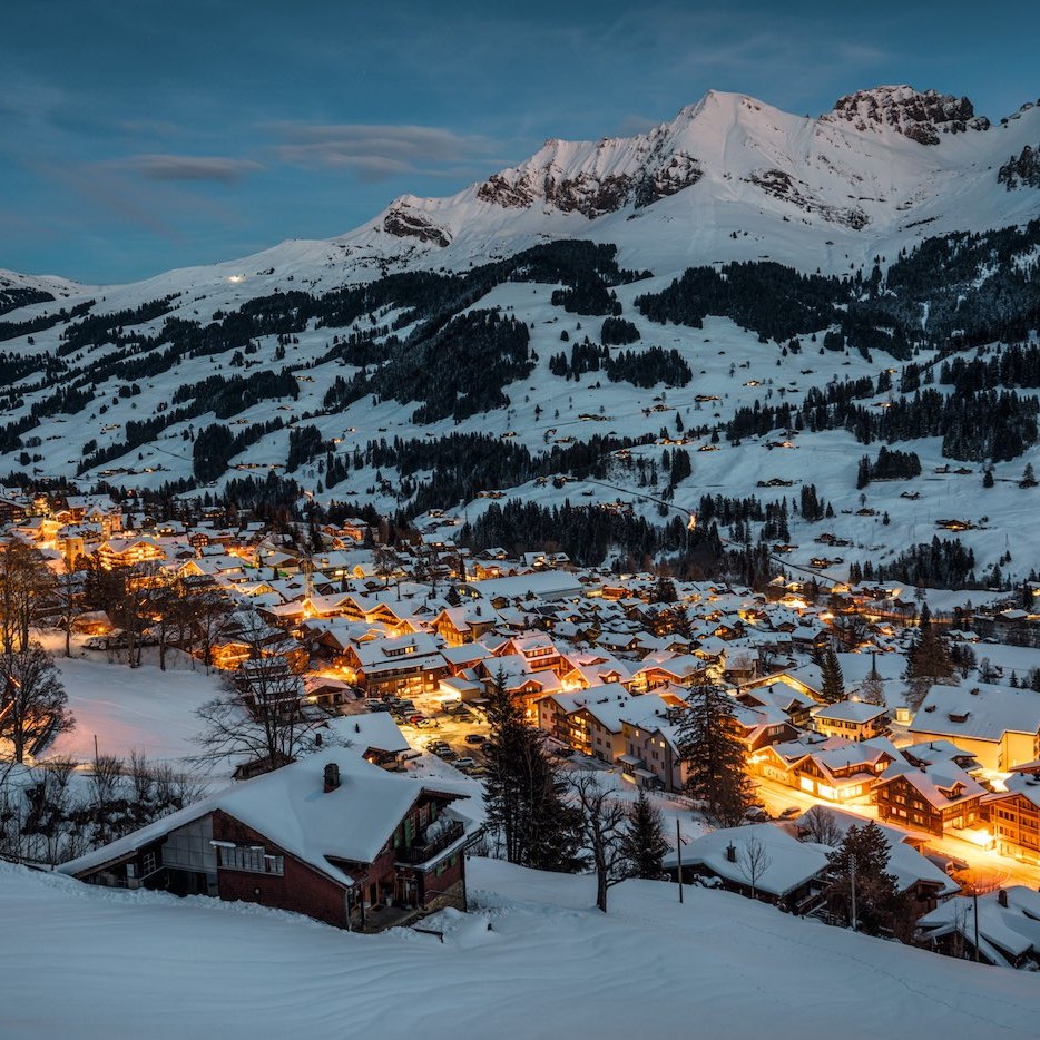 FP Events | Switzerland Tourism / Roland Gerth, Adelboden au coucher du soleil